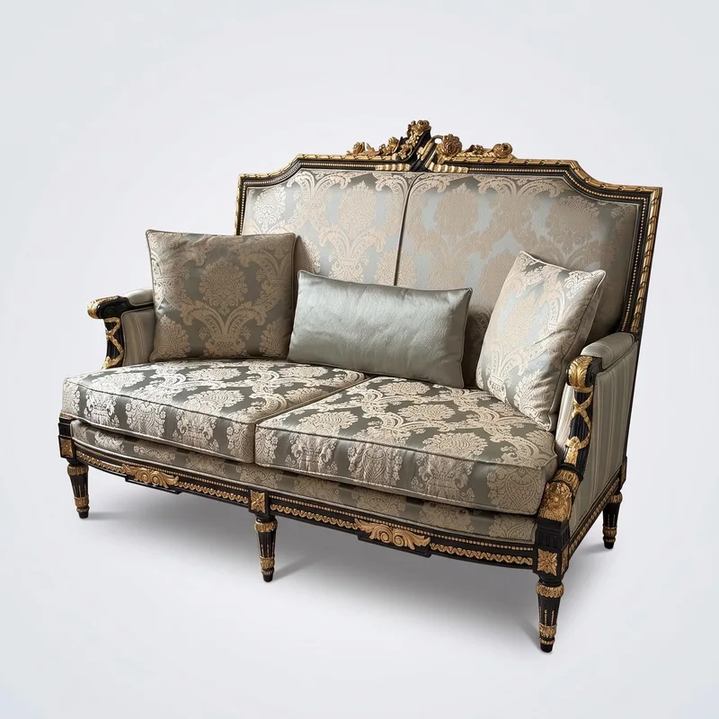 Carine Majlis Two-Seat Sofa — handmade classical furniture by Artlife 1974