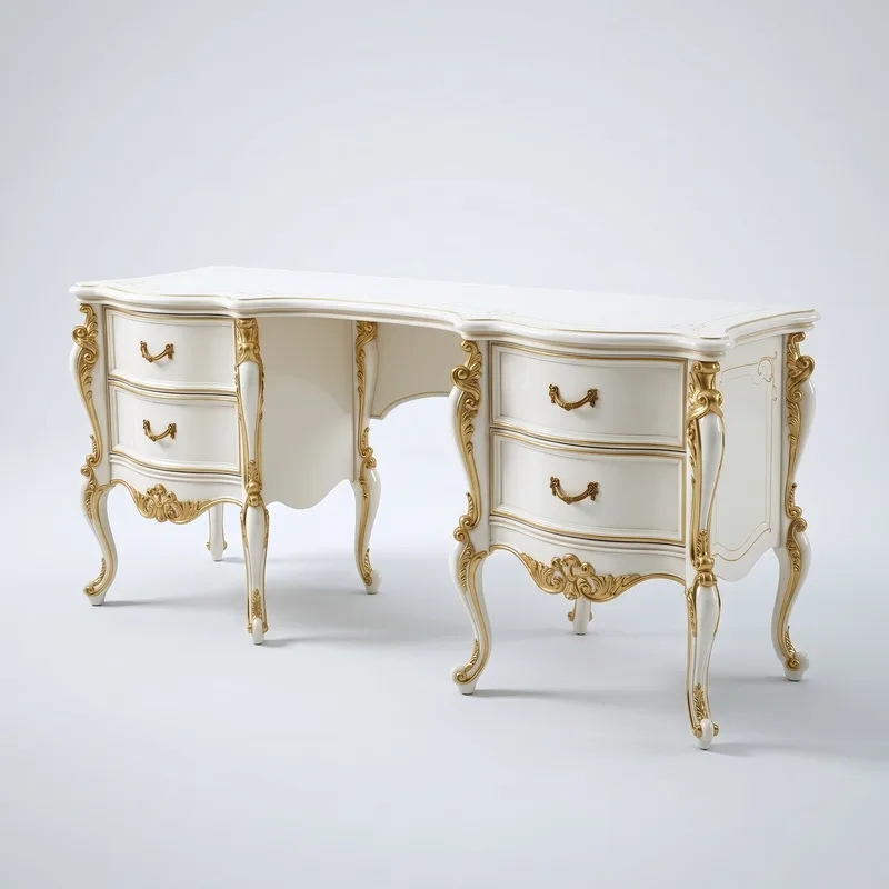 Glorya Vanity Set — detail 2 — handmade classical furniture by Artlife 1974