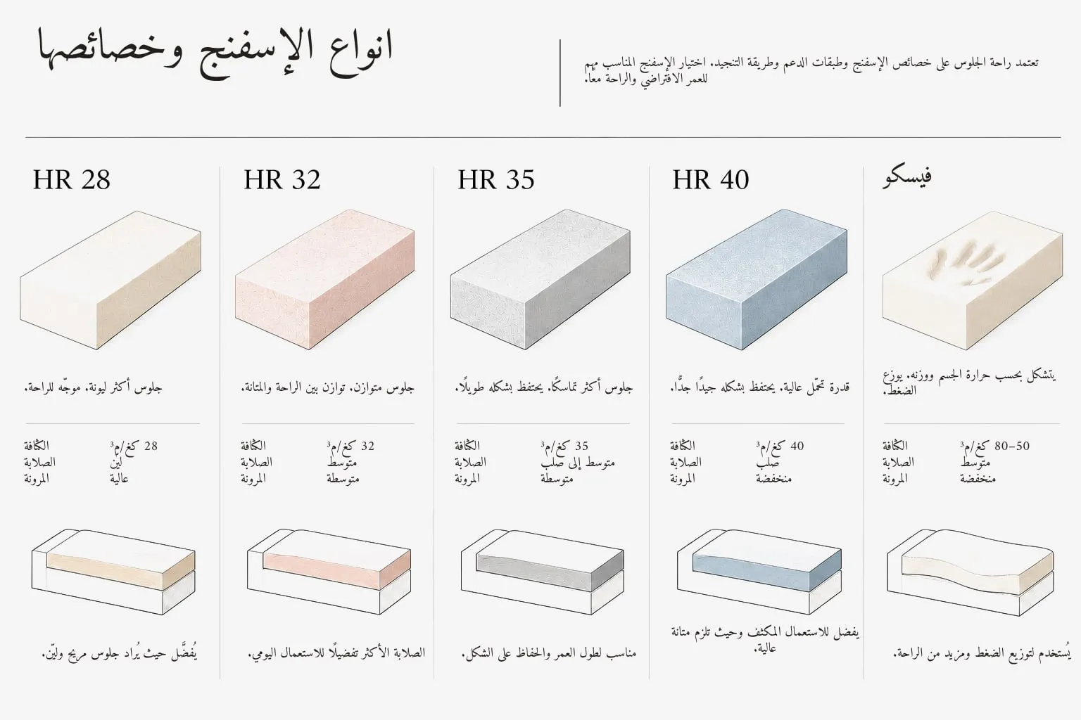 أنواع الإسفنج وخصائصها.