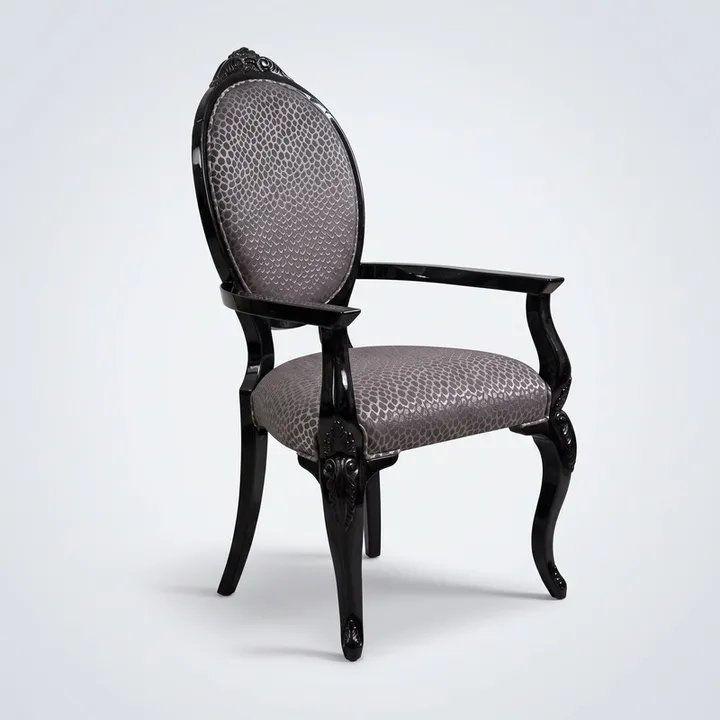 Chaise à accoudoirs Roza — mobilier classique fait main par Artlife 1974